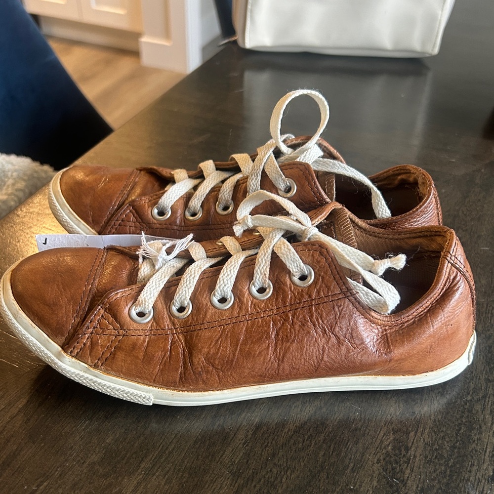 Leather Converse All star leather Sneakers Size 6 - Picture 5 of 11